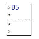 カラー対応　FSC　マイクロミシン帳票用紙　B5　白紙　2面　4穴