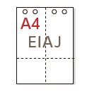 EIAJ標準納品書　白紙　マイクロミシン 4穴